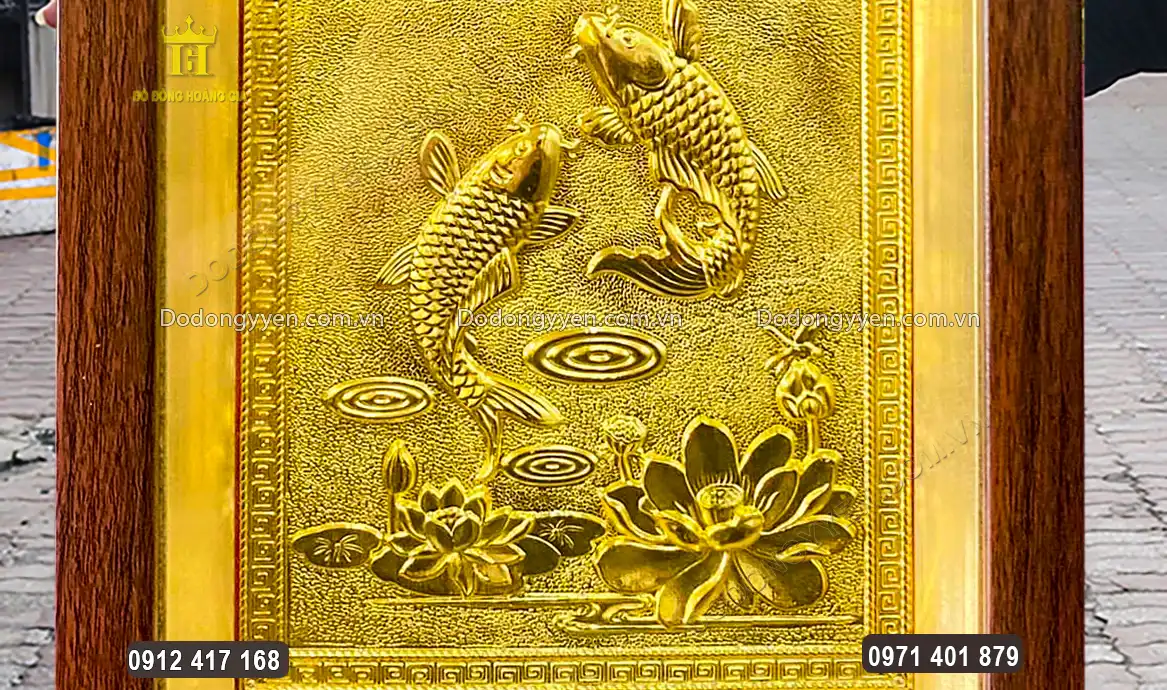 Họa tiết hoa văn được mạ v&agrave;ng 24K cao cấp